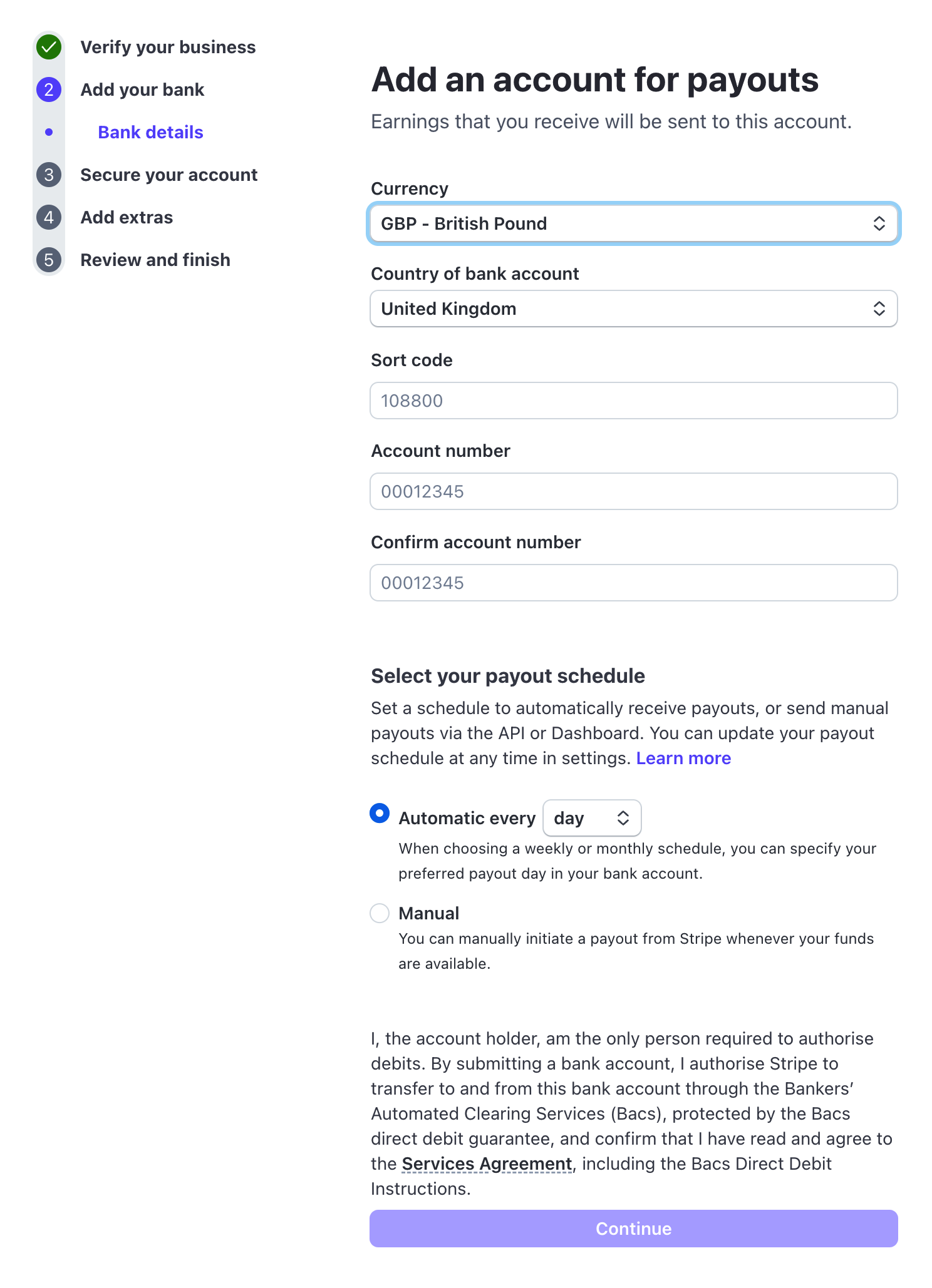 stripe add payouts